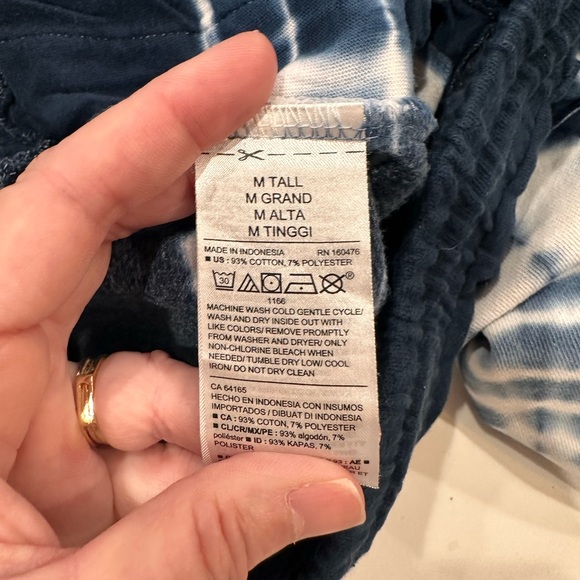 🌸 Tye-Dye Blue Sweatsuit Size M Tall Pants and Zip Up Hoodie🌸 - Picture 5 of 8